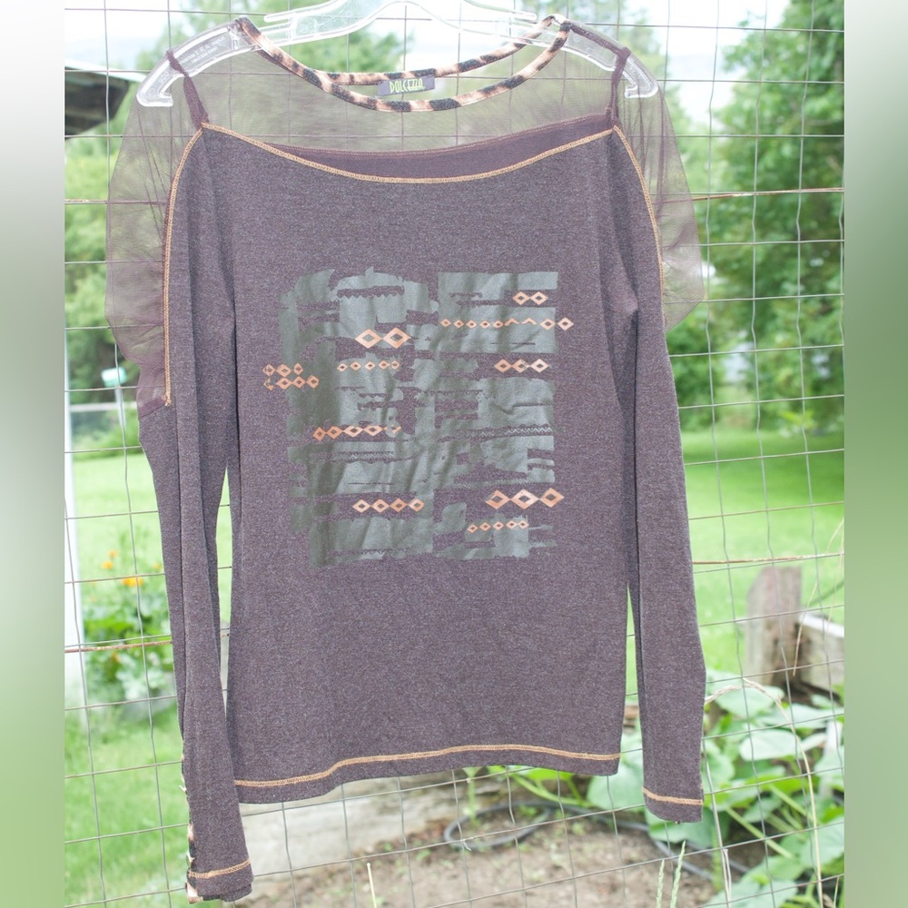 Dolcezza long sleeve mesh top